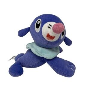 Stuffed Tomy Pokemon POPPLIO Plush Blue Seal Doll Nintendo 2017 Open Mouth